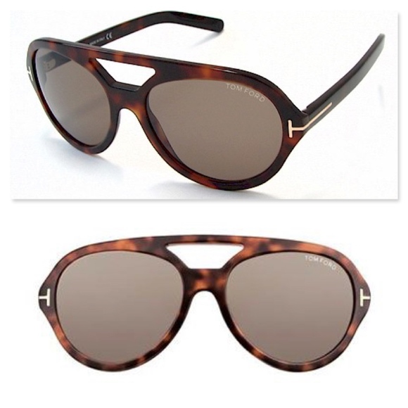 Tom Ford Other - New TOM FORD Henri Brown Havana Aviator Sunglasses